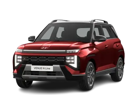 Hyundai Venue N Line in Hyundai Venue red dual tone