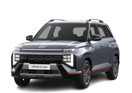 Hyundai Venue N Line in Hyundai venue blue